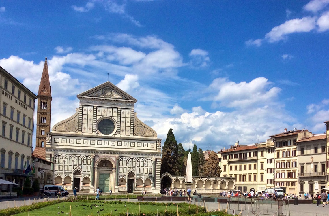 Piazza santa maria novella a firenze, toscana